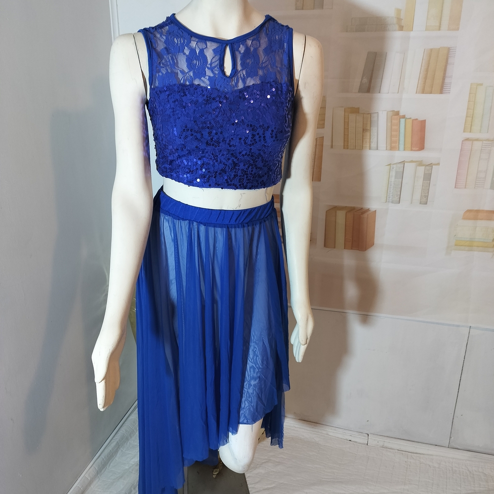 & Other Stories Royal Blue Lace Sequin Ensemble
